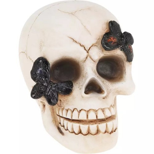 Skull butterfly decor 8cm