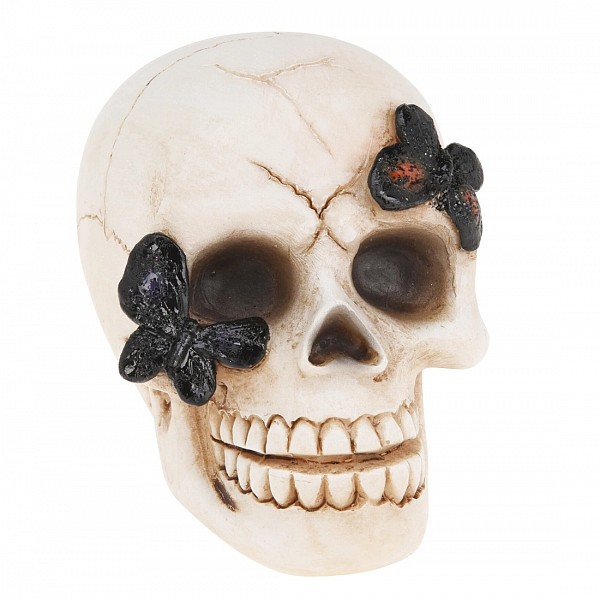 Skull butterfly decor 8cm