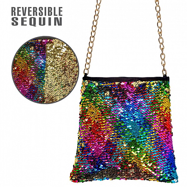   REVERSIBLE RAINBOW/GOLD SEQUIN