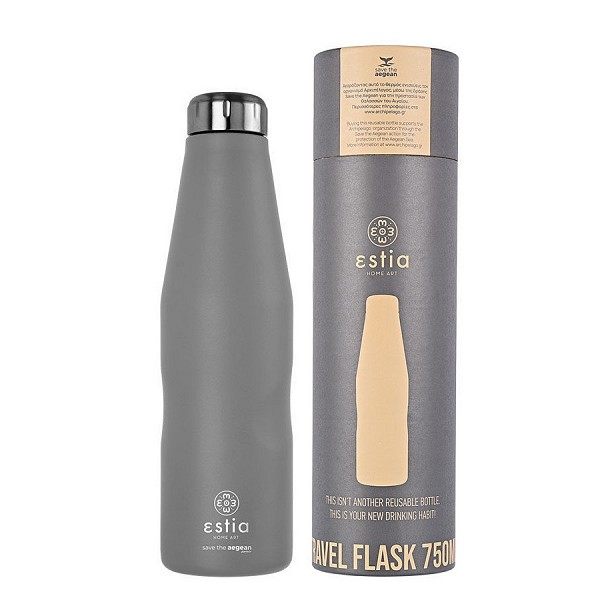  TRAVEL FLASK SAVE THE AEGEAN 750ml FJORD GREY