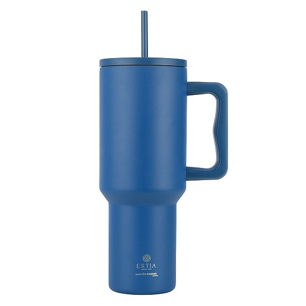  STRAW TUMBLER XL SAVE THE AEGEAN 1200ml Denim Blue