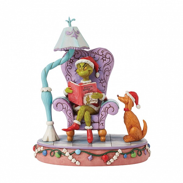  Grinch in Chair with Light-up Lamp