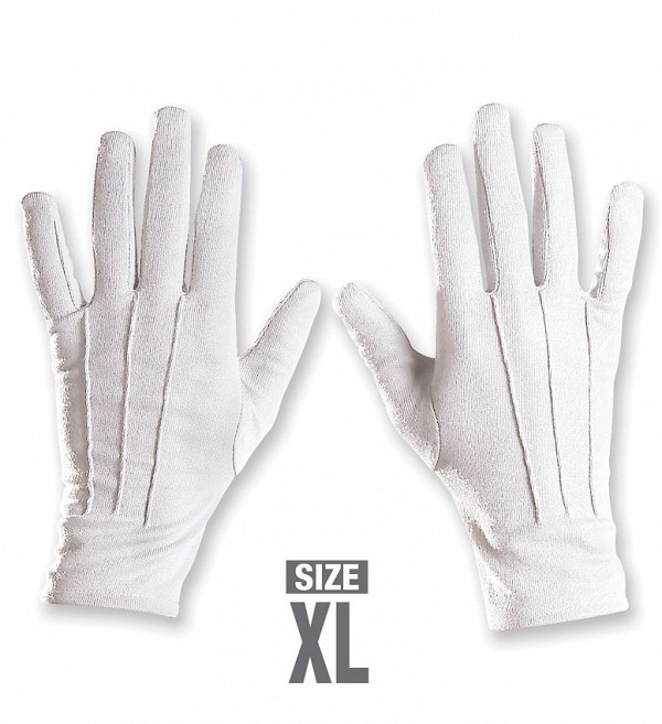 Αποκριάτικα Γάντια Άσπρα Κοντά XL