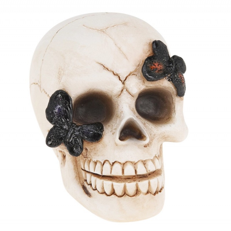 Skull butterfly decor 8cm