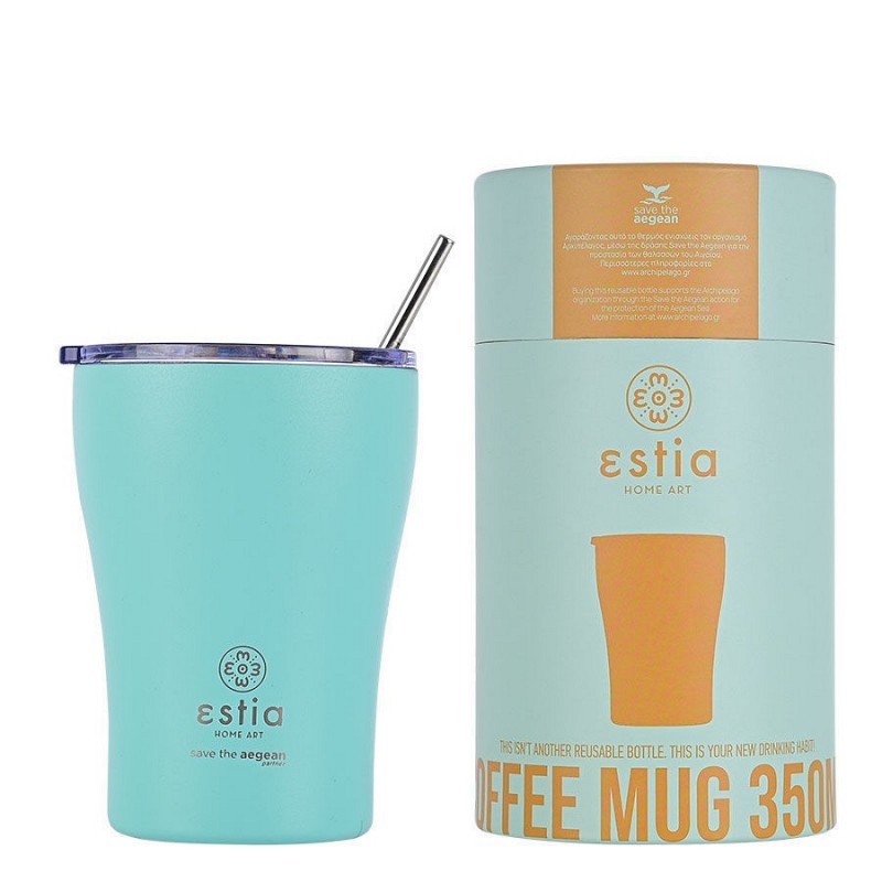  COFFEE MUG SAVE THE AEGEAN 350ml BERMUDA GREEN