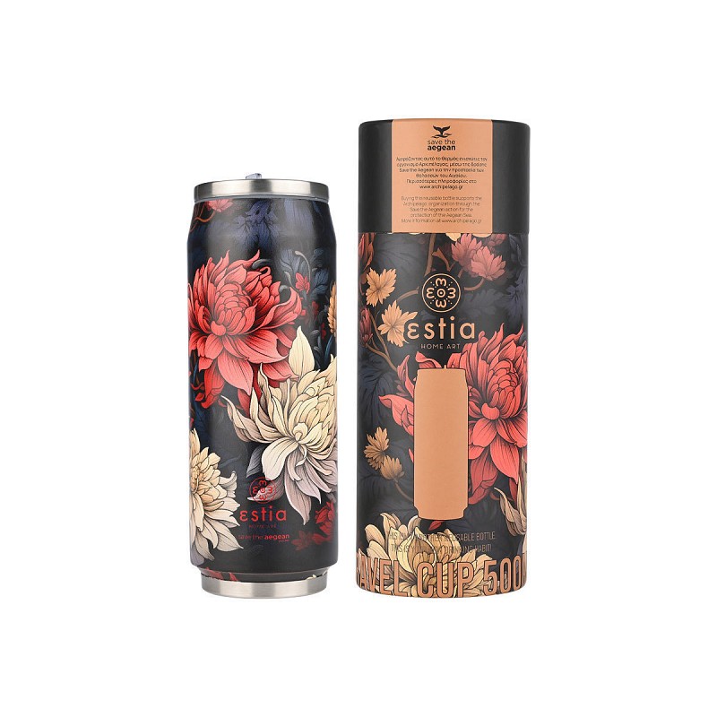  TRAVEL CUP SAVE THE AEGEAN 500ml MIDNIGHT BLOSSOM