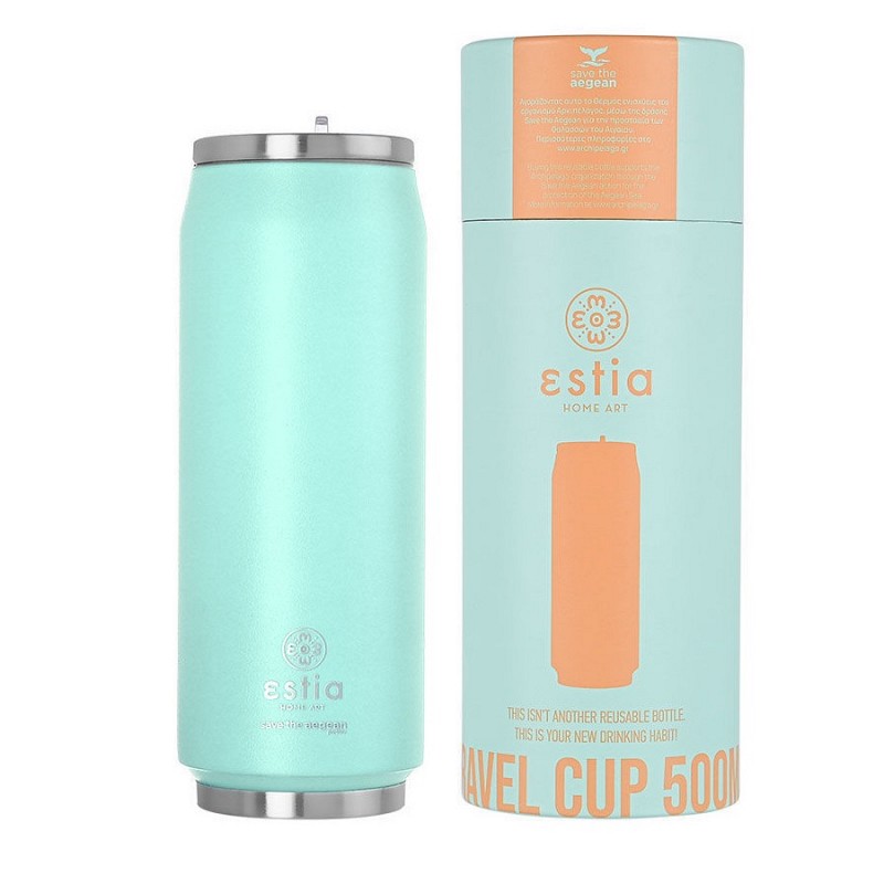  TRAVEL CUP SAVE THE AEGEAN 500ml BERMUDA GREEN